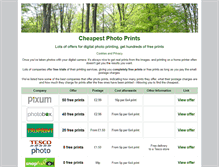 Tablet Screenshot of cheapestphotoprints.co.uk